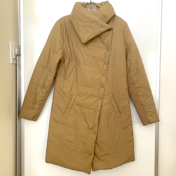 Tiffi Jackets & Blazers - Tiff Tiffi. Asymmetric Light brown puffer Coat